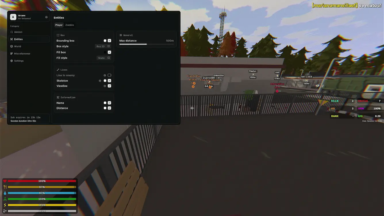 Screenshot 9 do cheat Unturned Arcane para Unturned